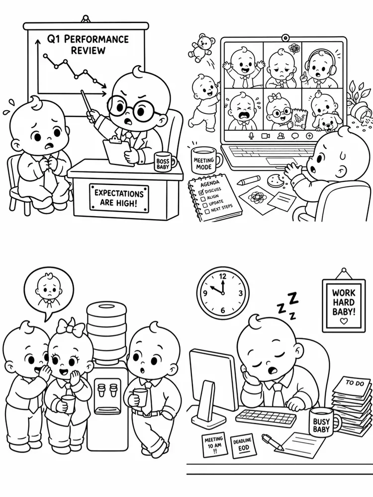 Corporate Workplace Kids Coloring Books