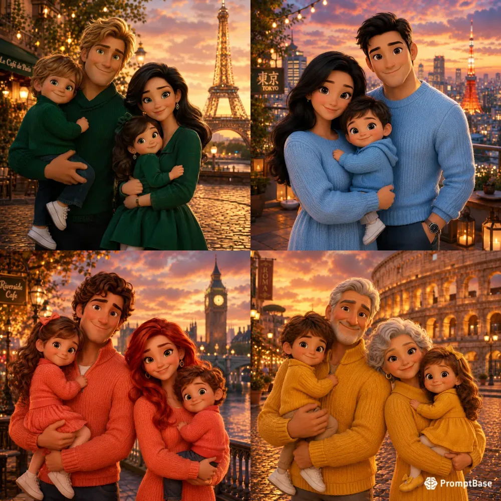3D Family Portrait Art