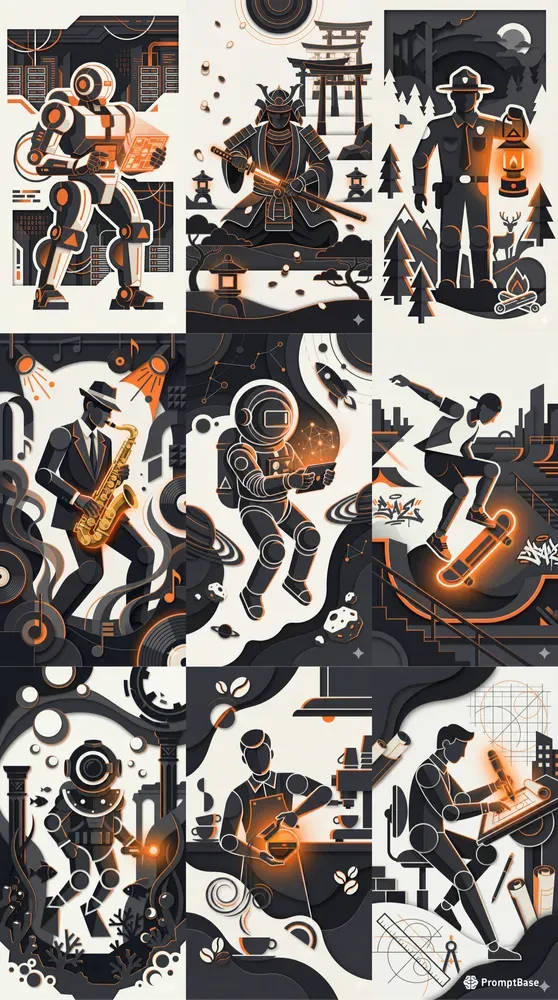 Premium Vector Poster Art Bold Modern