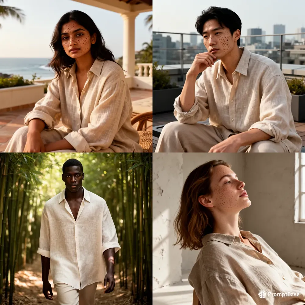 Oversized Linen Shirt Portraits