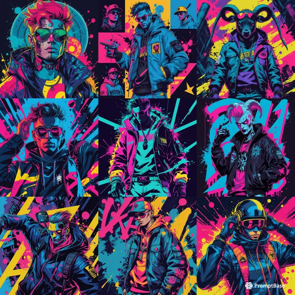Streetwear Neon Art Designs