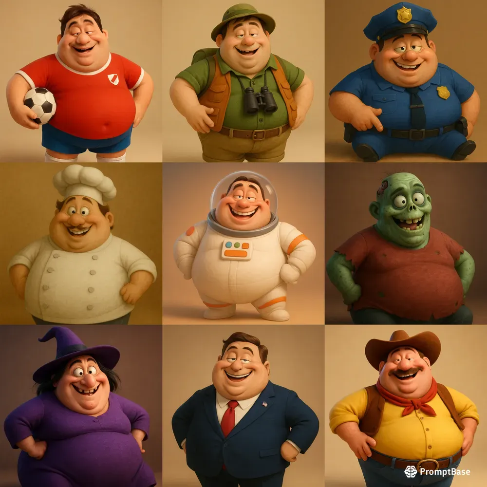 Funny Chubby Pixar Characters