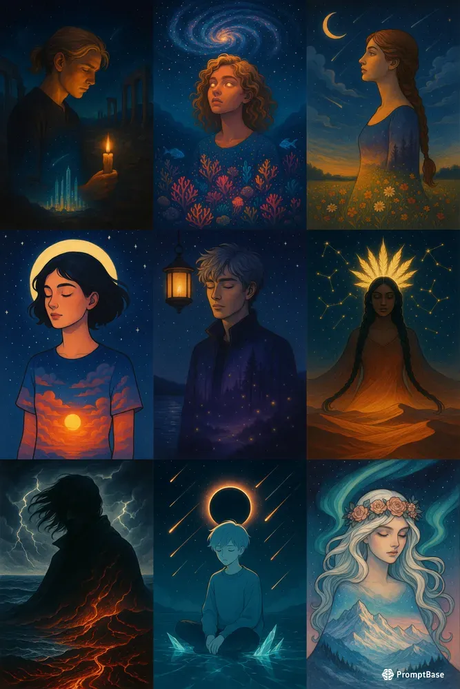 Portraits Blending With Landscapes