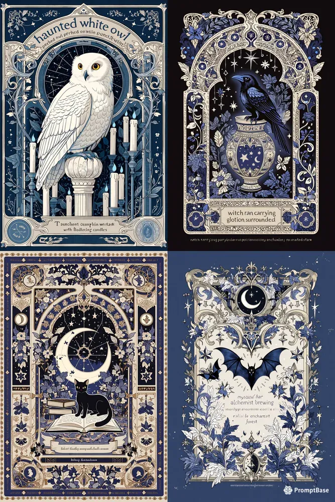 Dark Fantasy Halloween Tarot Cards