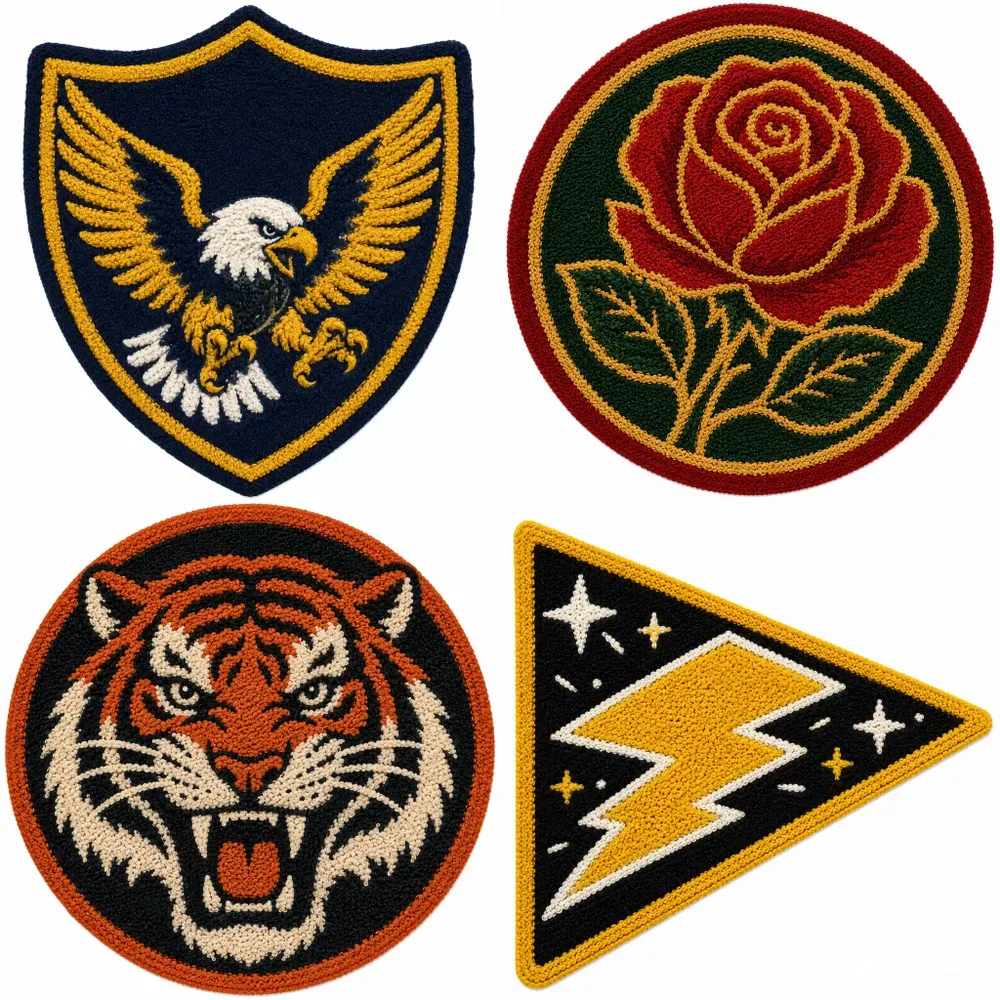 Retro Chenille Embroidery Patches