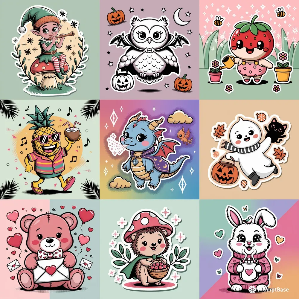 Cozy Cartoon Sticker Creators