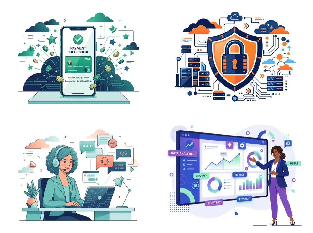 Modern Flat Vector Uiux Illustrations