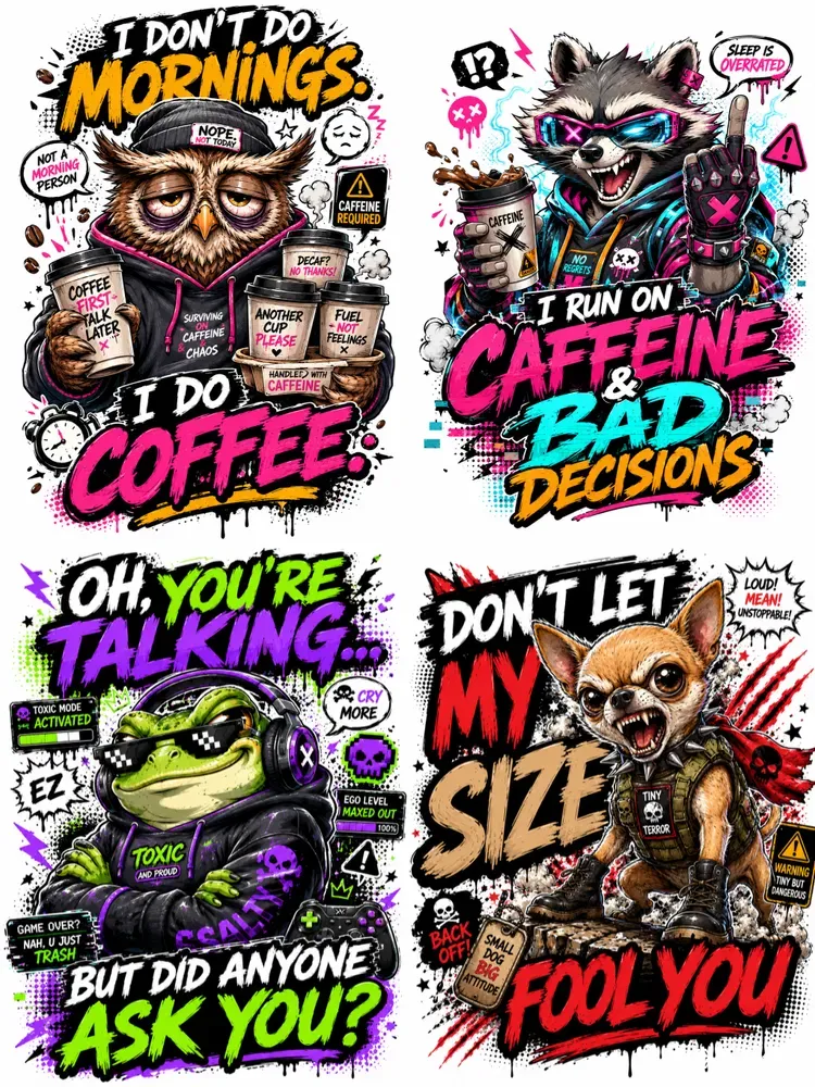 Savage Cartoon Mascot T Shirt Designs