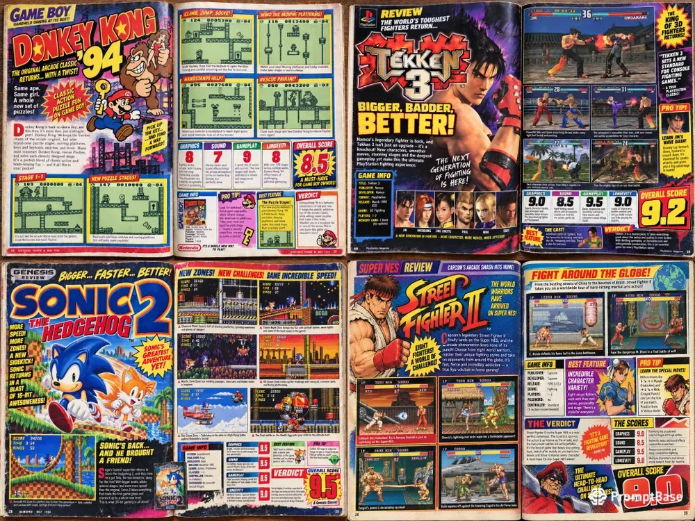 Retro Game Magazine Review Generator