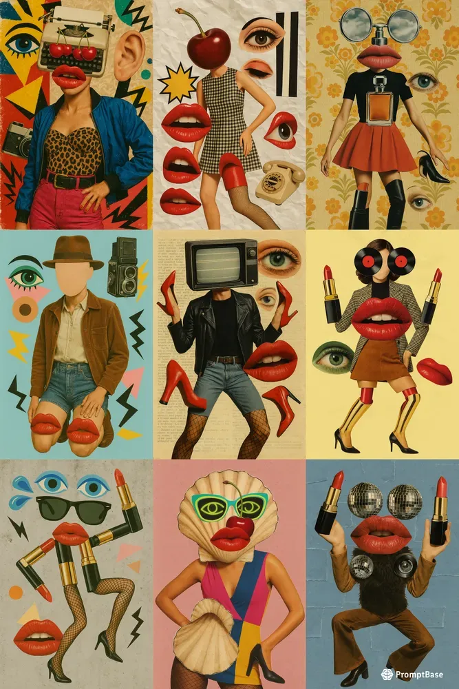 Pop Cutouts Fashion Collage Series