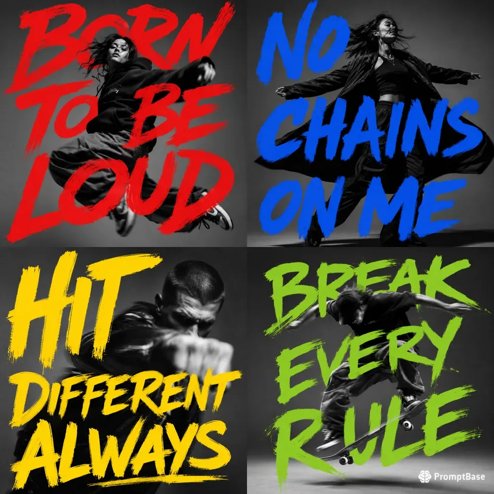 Dynamic Action Typography Posters