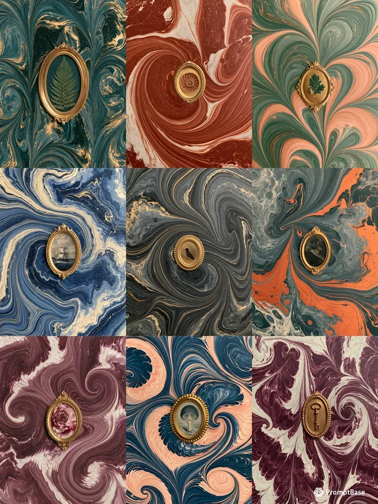 Junk Journal Marbled Paper Covers