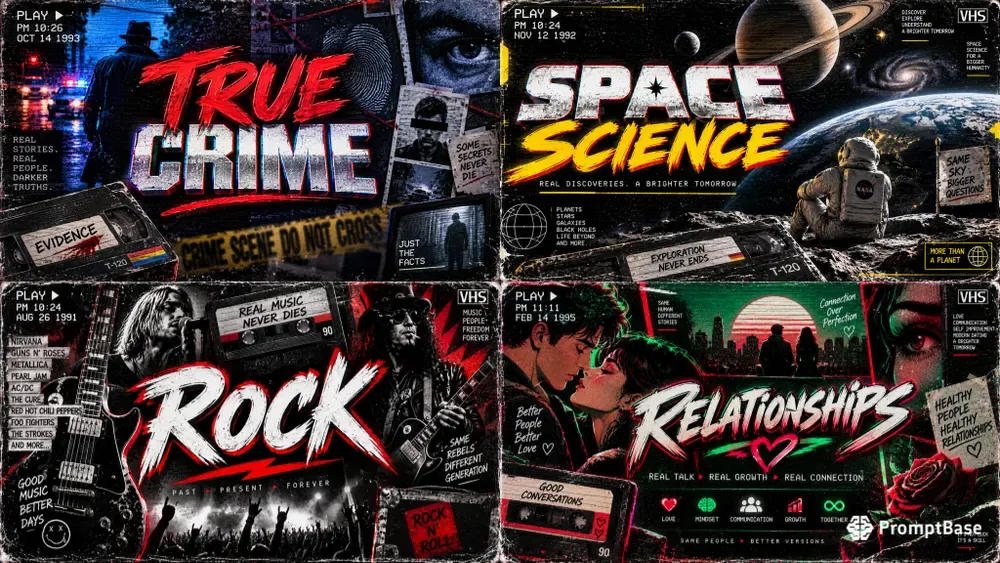 Retro 90s YouTube Channel Art Generator
