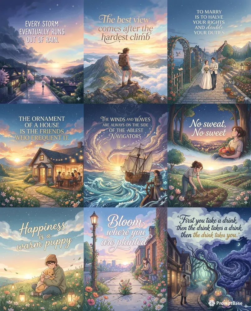 Anime Quote Posters