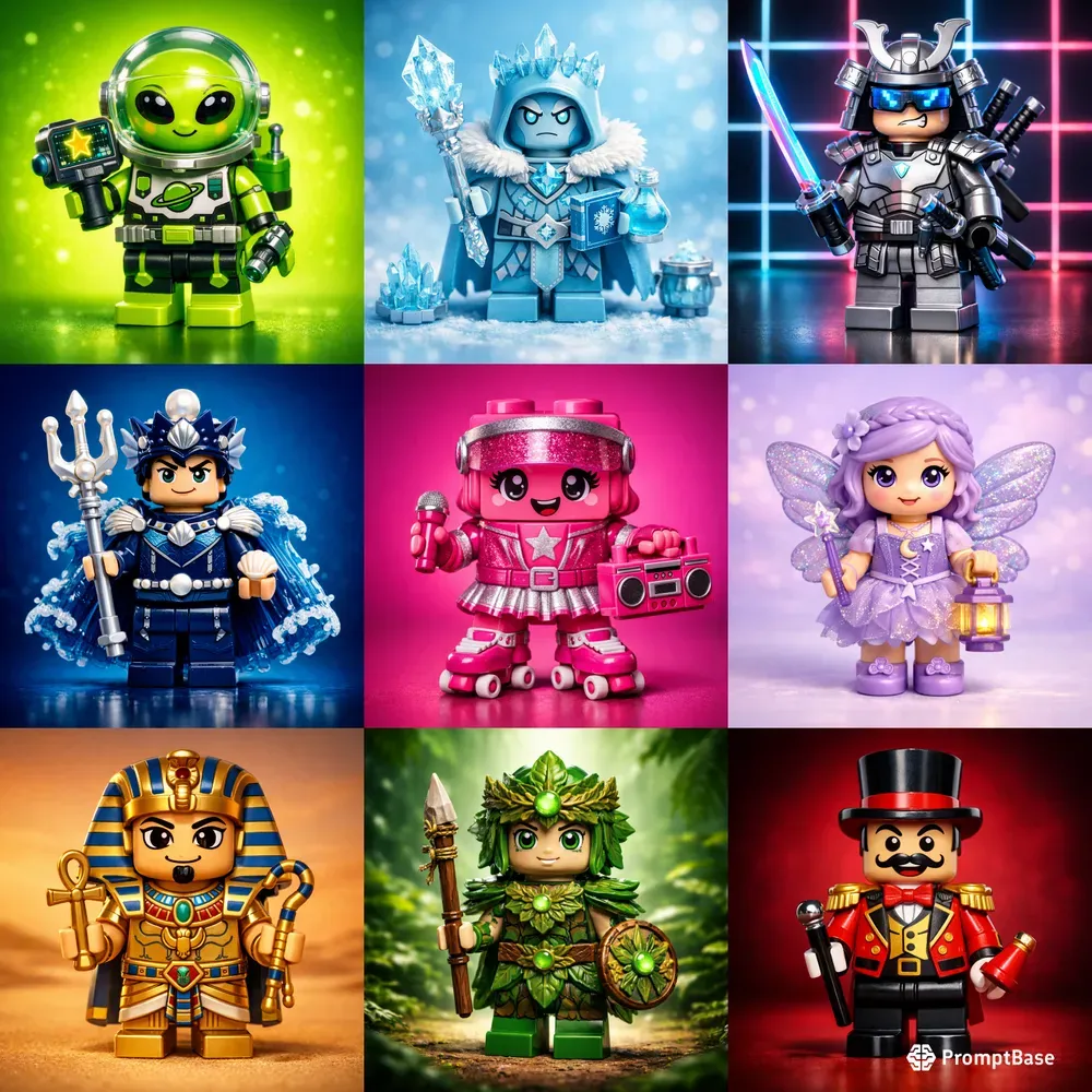 Playful Brick Character Studio Art