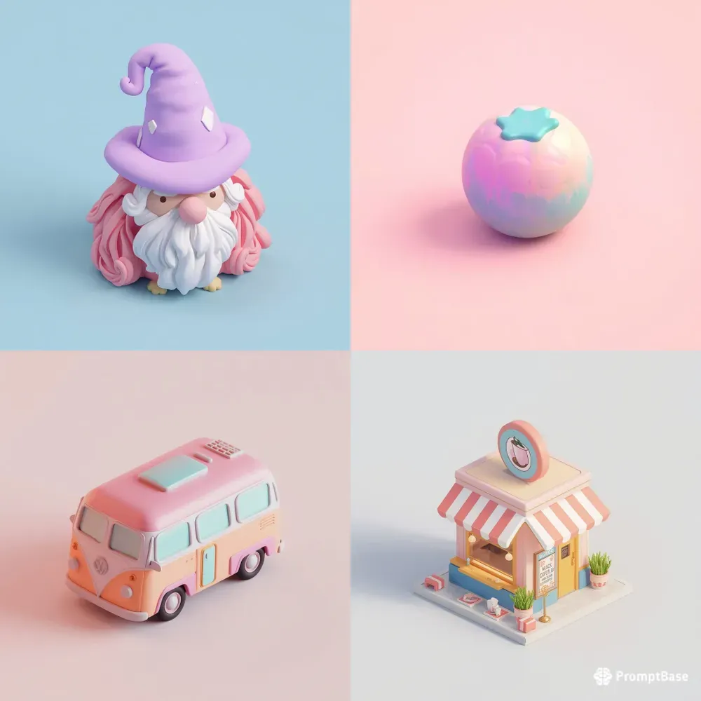 3D Cute Isometric Clay Icons