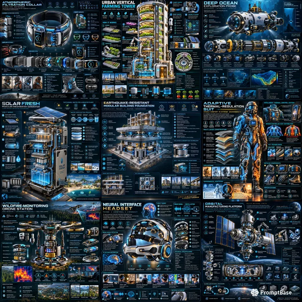 Futuristic Scientific Tech Infographics