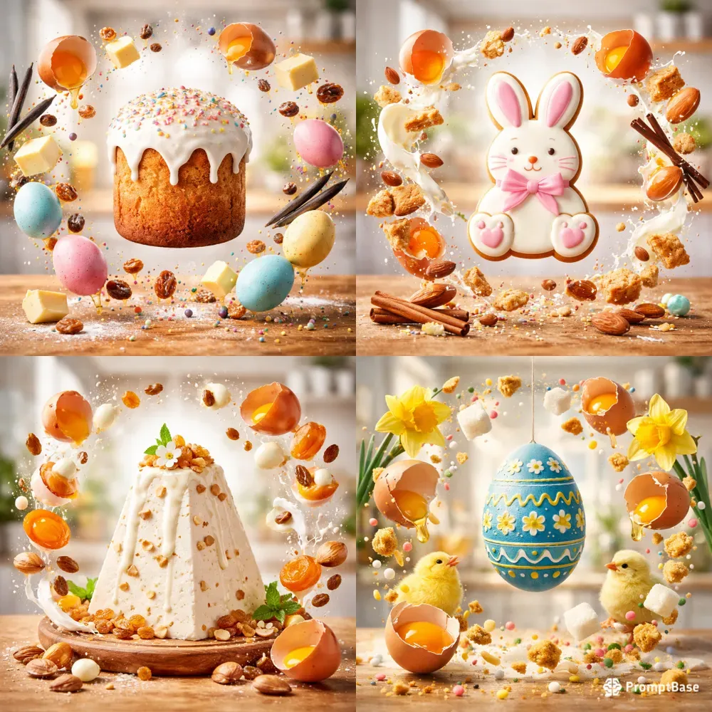 Easter Food Splash Dynamic Compositions