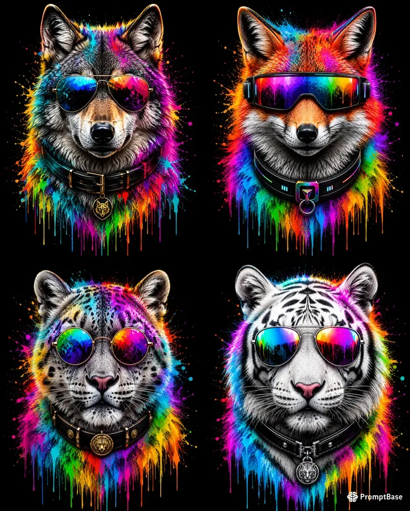 Vibrant Neon Animal Pop Collections