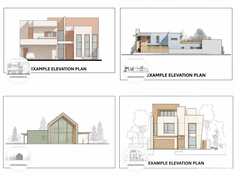 Colorize Architectural Elevations Plans