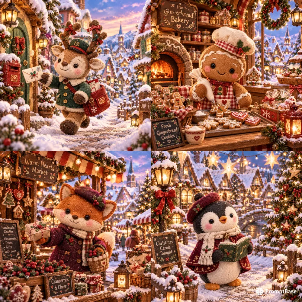 Snowy Christmas Storybook Plushies