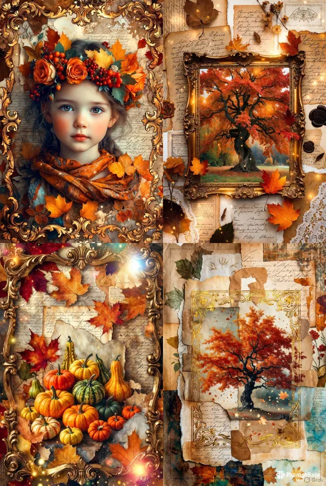 Autumn Fairytale Junk Journal Ephemera