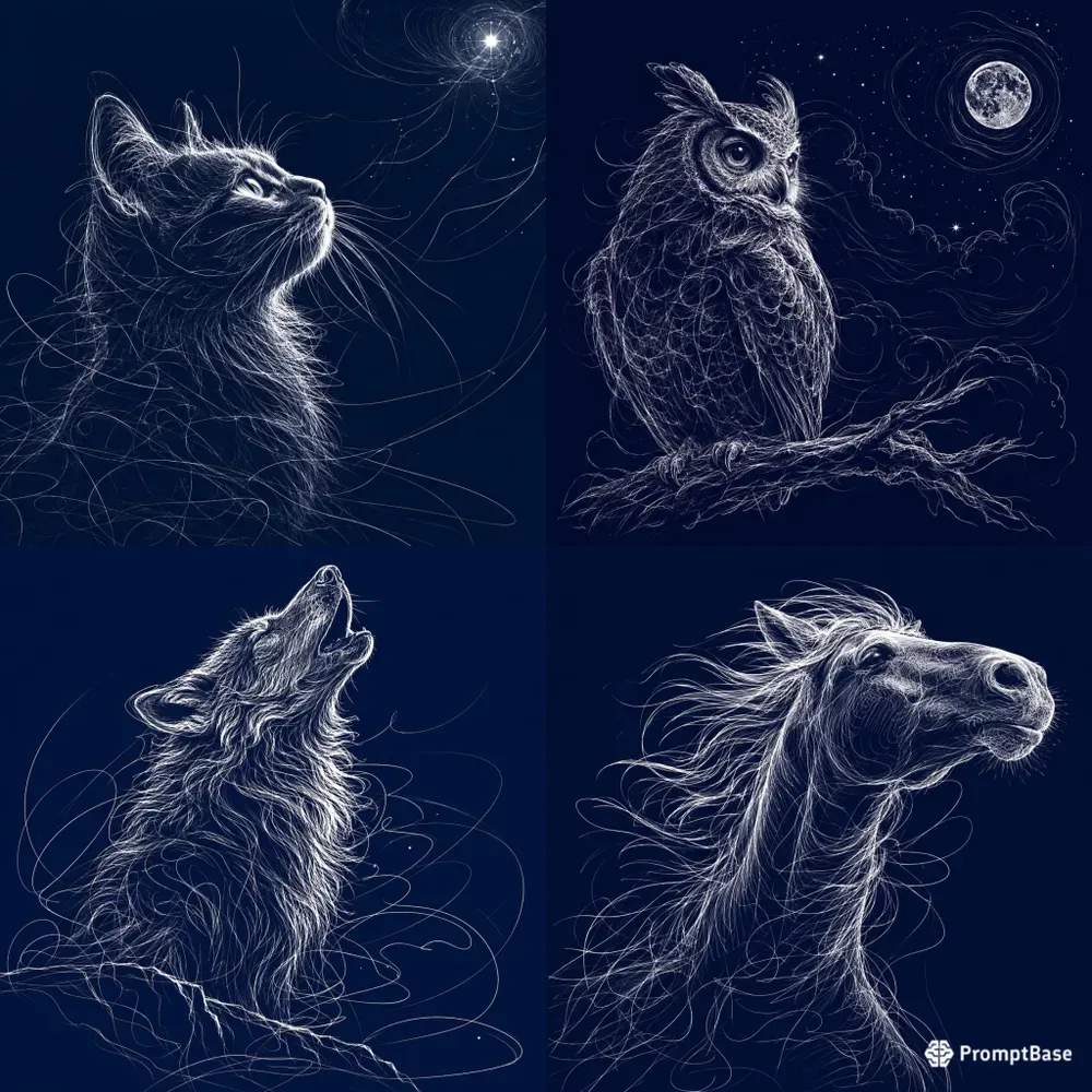 Ethereal Line Sketch Portraits