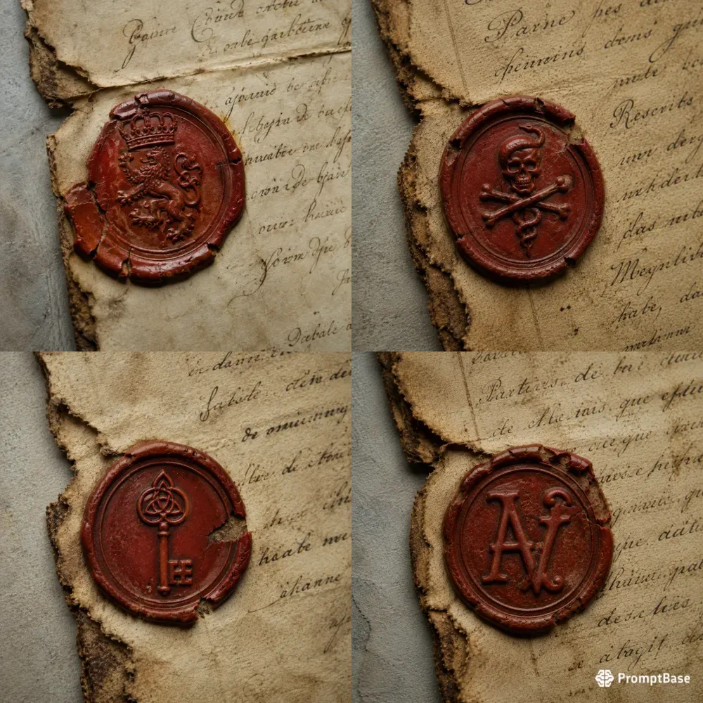 Junk Journal Wax Seal Parchment Ephemera