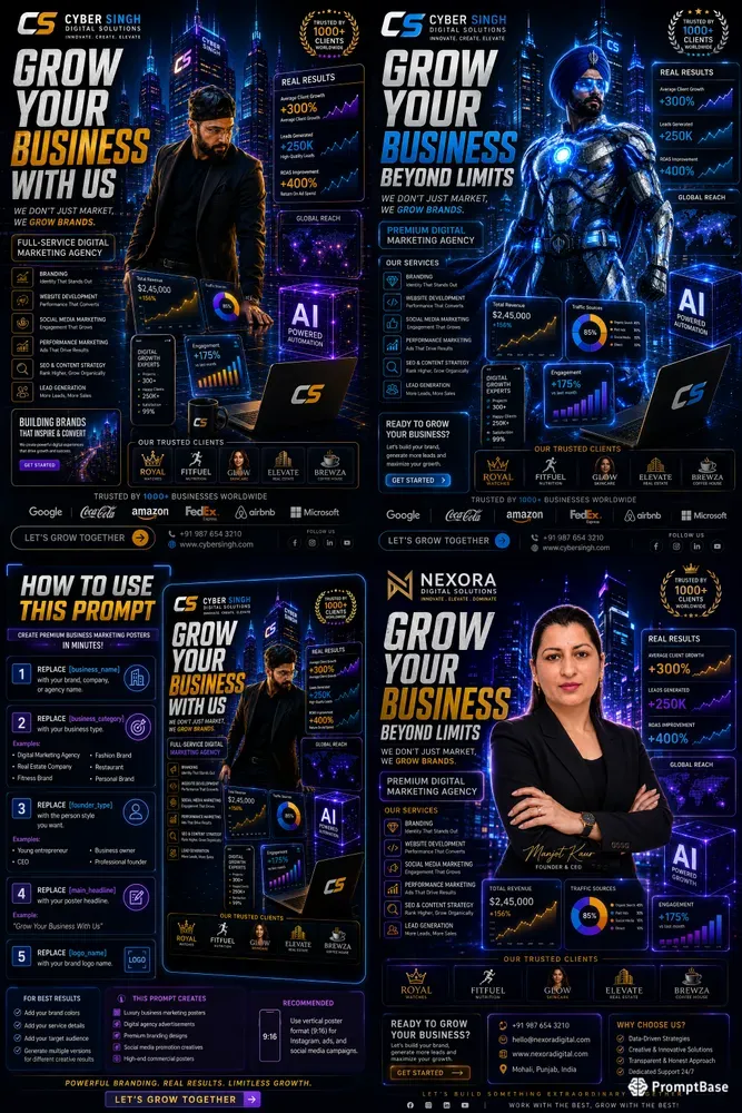 Ultra Premium Business Poster Generator