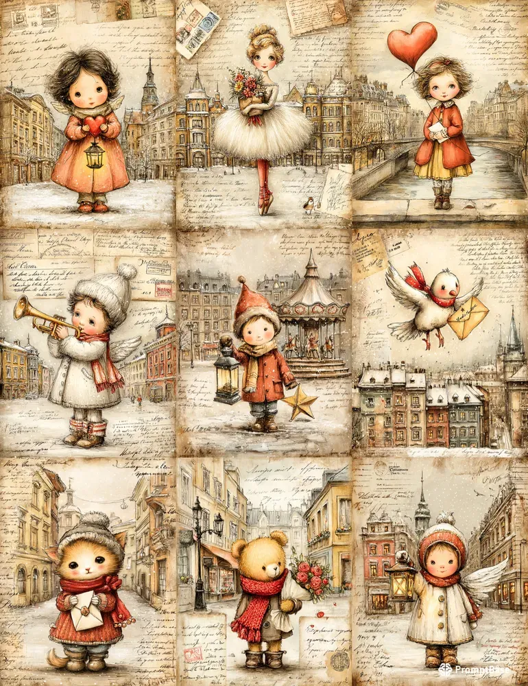 Cozy Vintage Postacrds