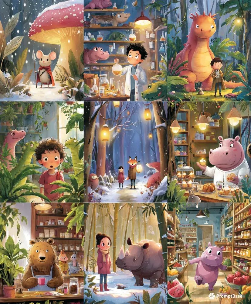 Cartoonish Storybook Illustrations