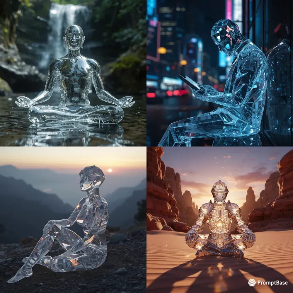 Crystal Glass Figures