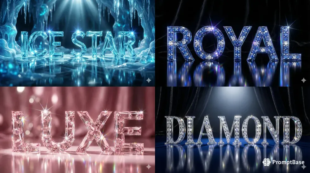 Crystal Diamond Text Generator