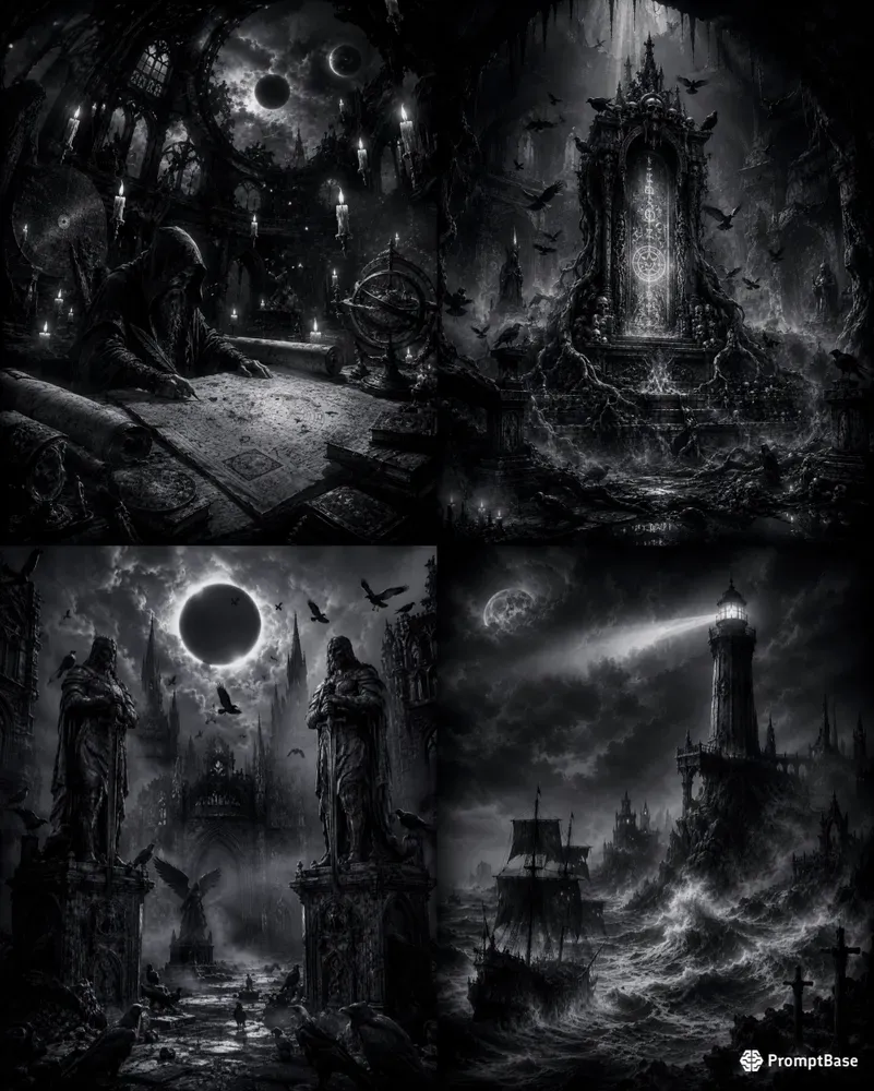 Moonlit Gothic Fantasy Realms