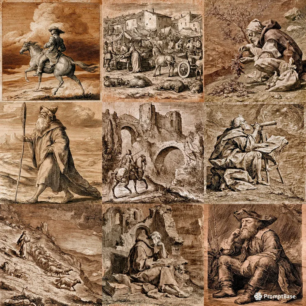 Antique Engraving Illustrations