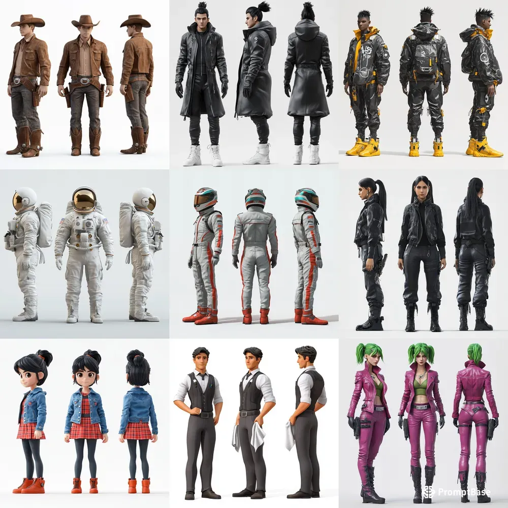 Gamedev 3D Character Sheets