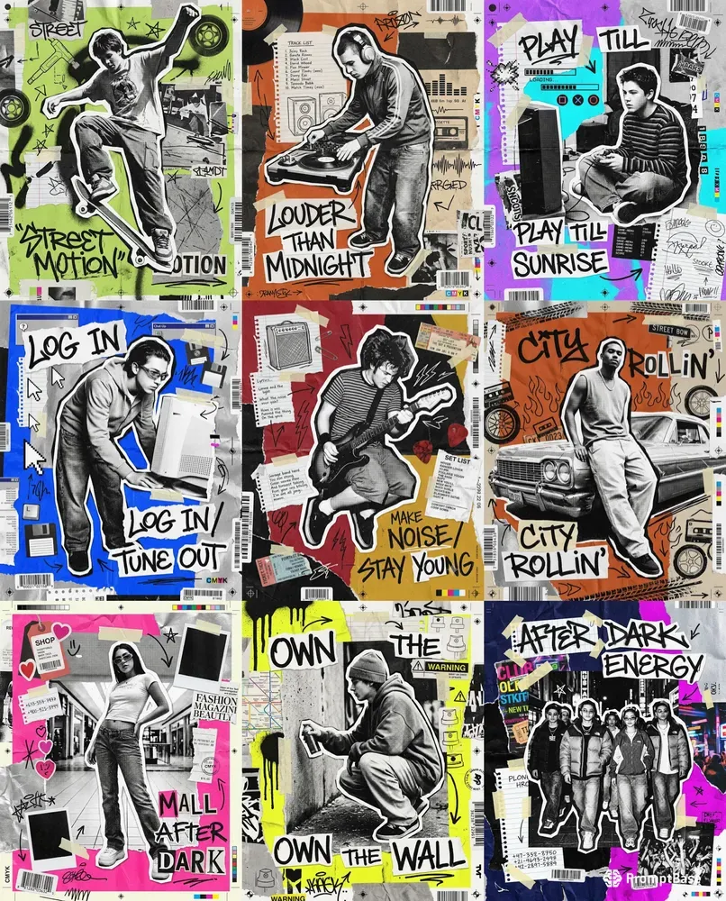Y2k My Era Collage Posters