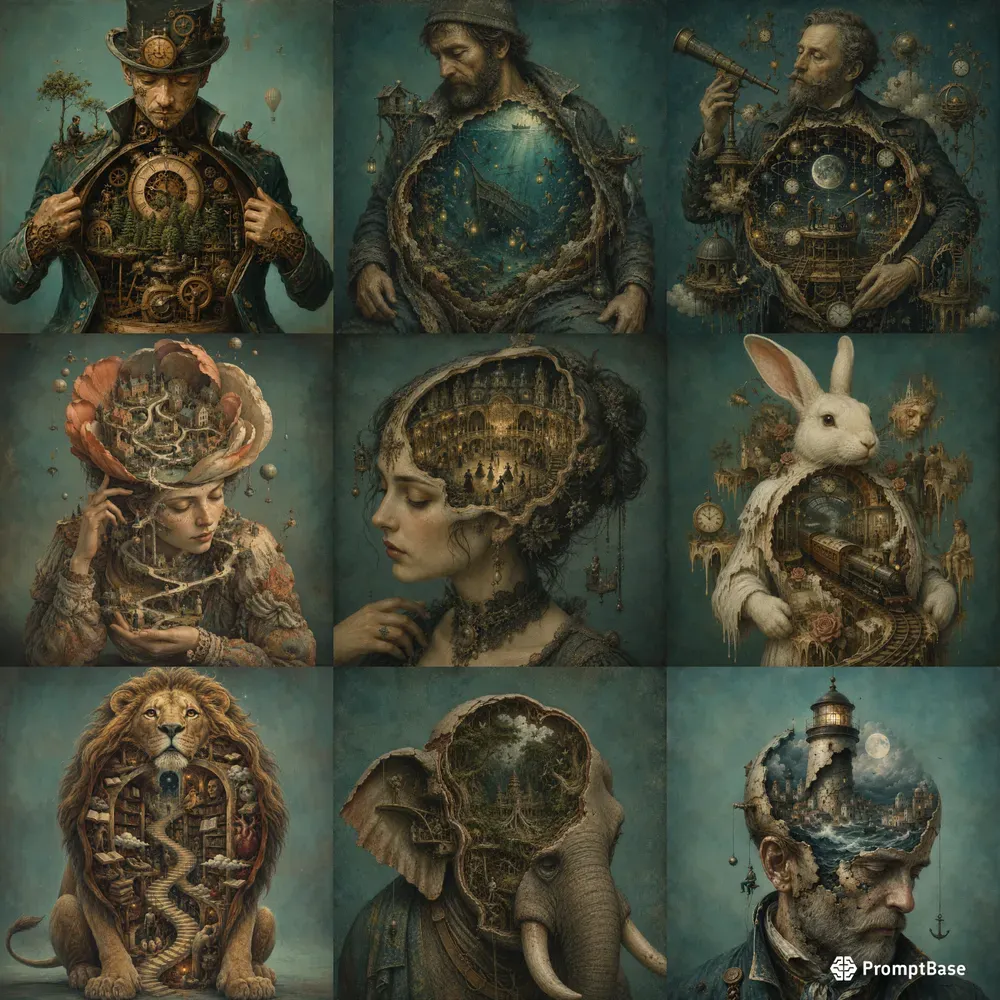 Surreal Minds In Symbolic Dream Worlds