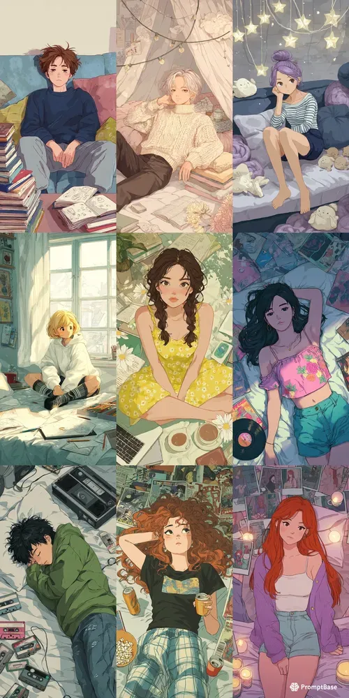 Cozy Lofi Anime Aesthetic Scenes