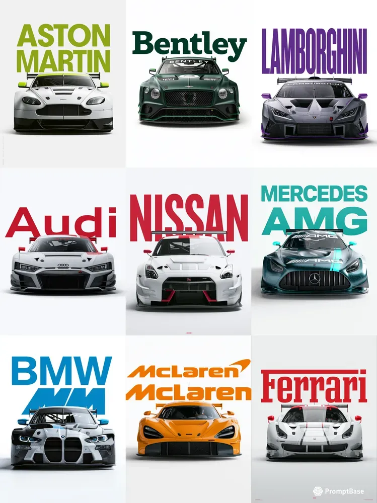 Sports Car Graphic Posters