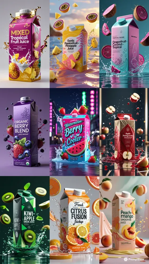 Product Packaging Juice Blast 3D Premium