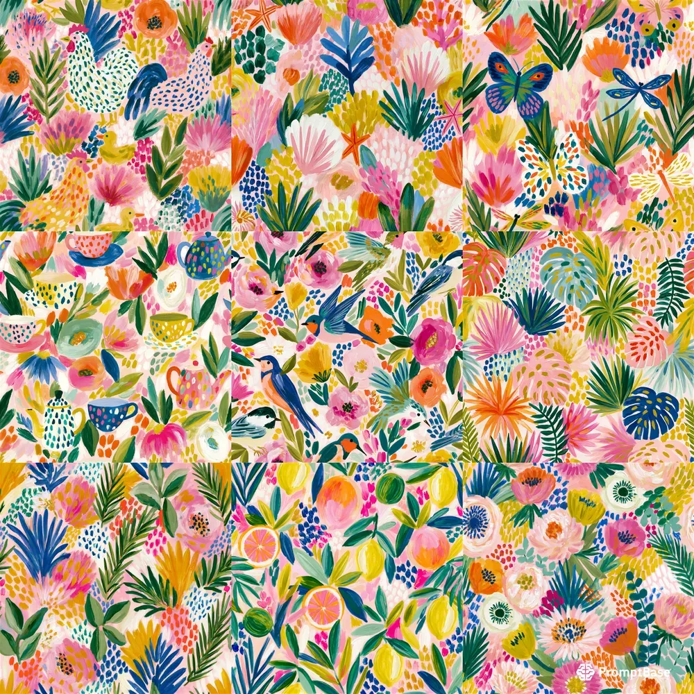 Abstract Floral Patterns
