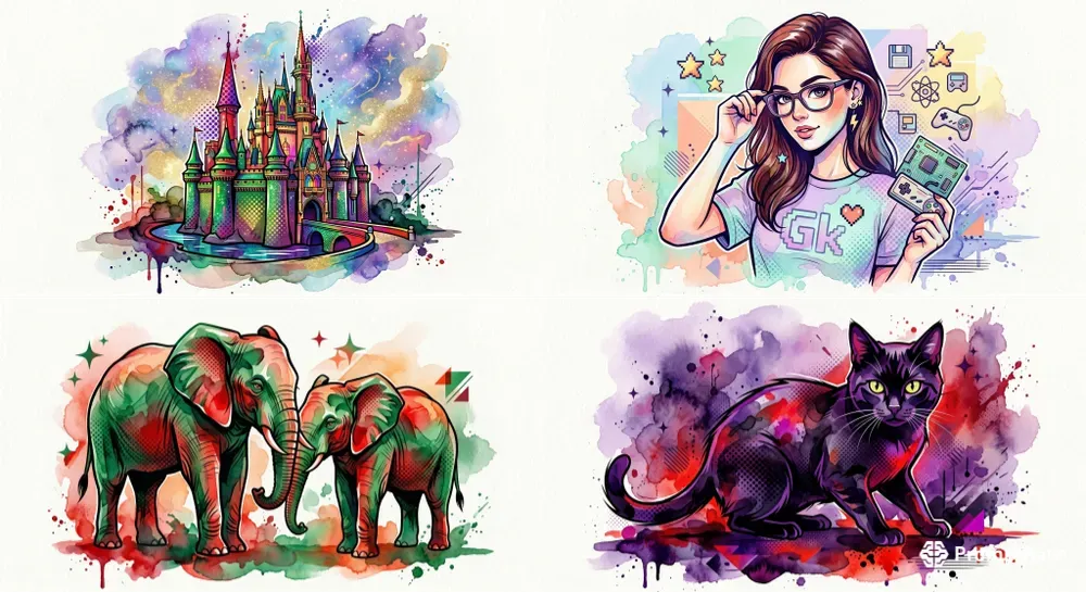 Watercolor Pop Art Fusion Generator