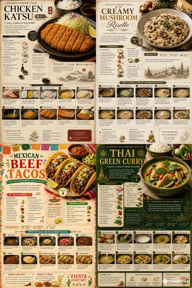 Premium Recipe Infographic Guides