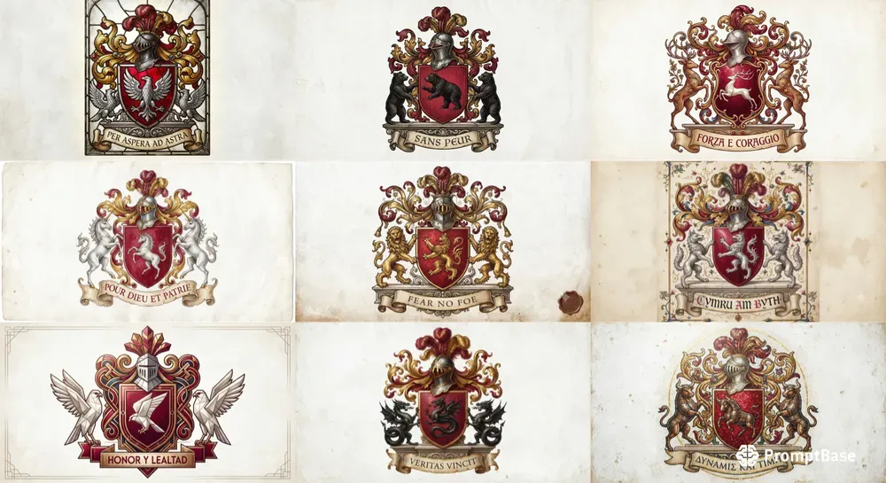 The Crimson Heraldic Crests