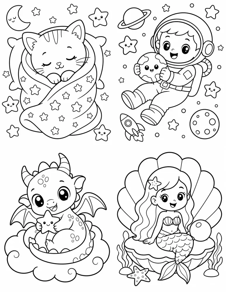 Cute Kids Coloring Books