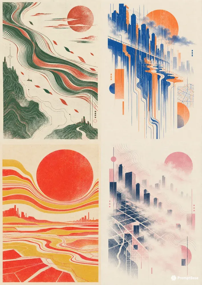 Weather Memory Risograph Posters