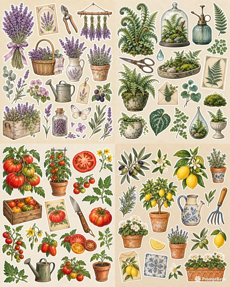 Seed Packet Garden Stickers