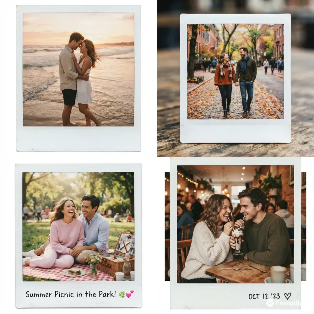 Cute Couple Instax Photo Style Generator