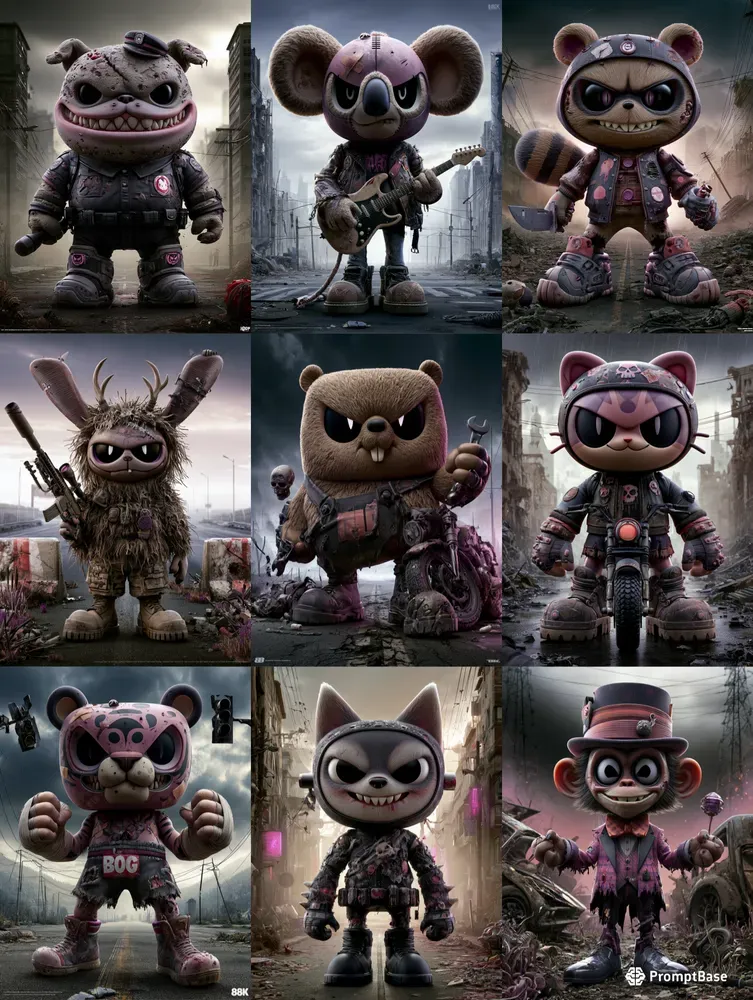 Dark Urban Zombie Collectible Art